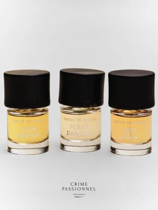 New Arrival!Flowers for Future is a vision of a new garden, where molecules grow what nature has not yet imagined. No nostalgia – only reinvention. Three perfumers of tomorrow have shaped this collection: raw, surprising, alive. A contemporary approach to niche, written in the poetry of expectation.📷 @tobiashoffmannn #crimepassionnel #nicheperfume #boutique #copenhagen #perfumeboutique #thomasdemonaco #neoeden #fleurdanger #jadeamour